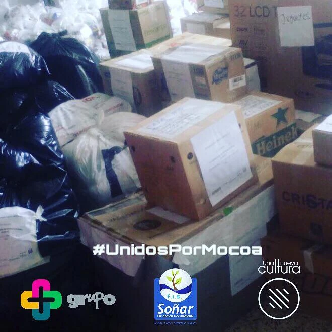 Ayudas reunidas para un envío hacia Mocoa en 2017
